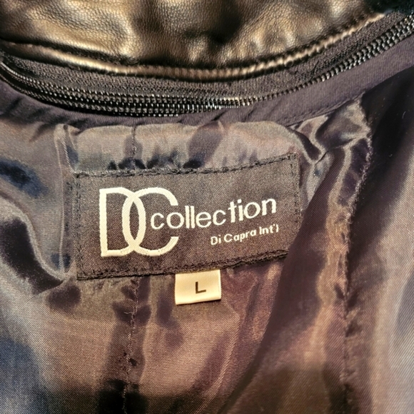 Men's Black Di Capra Int Distressed Soft Leather Jacket - Picture 8 of 12